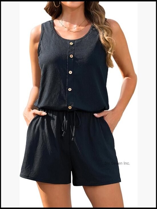 Other - Modest One Piece Swimsuit Romper with Pockets Boyleg Bathing Suit
